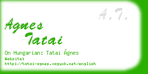 agnes tatai business card