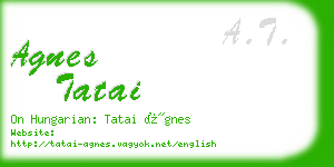 agnes tatai business card